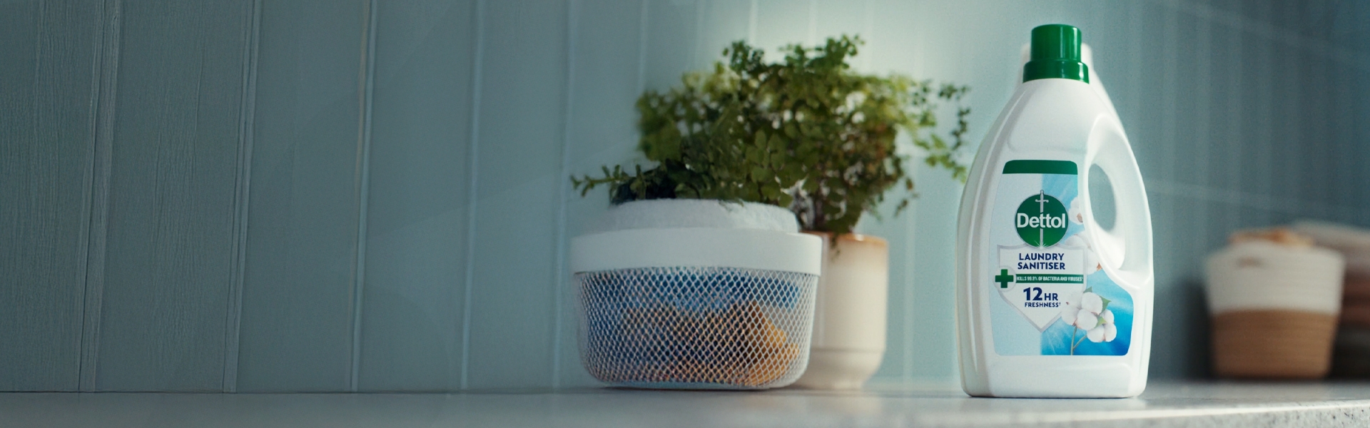 Dettol Laundry Sanitiser sitting on a counter top