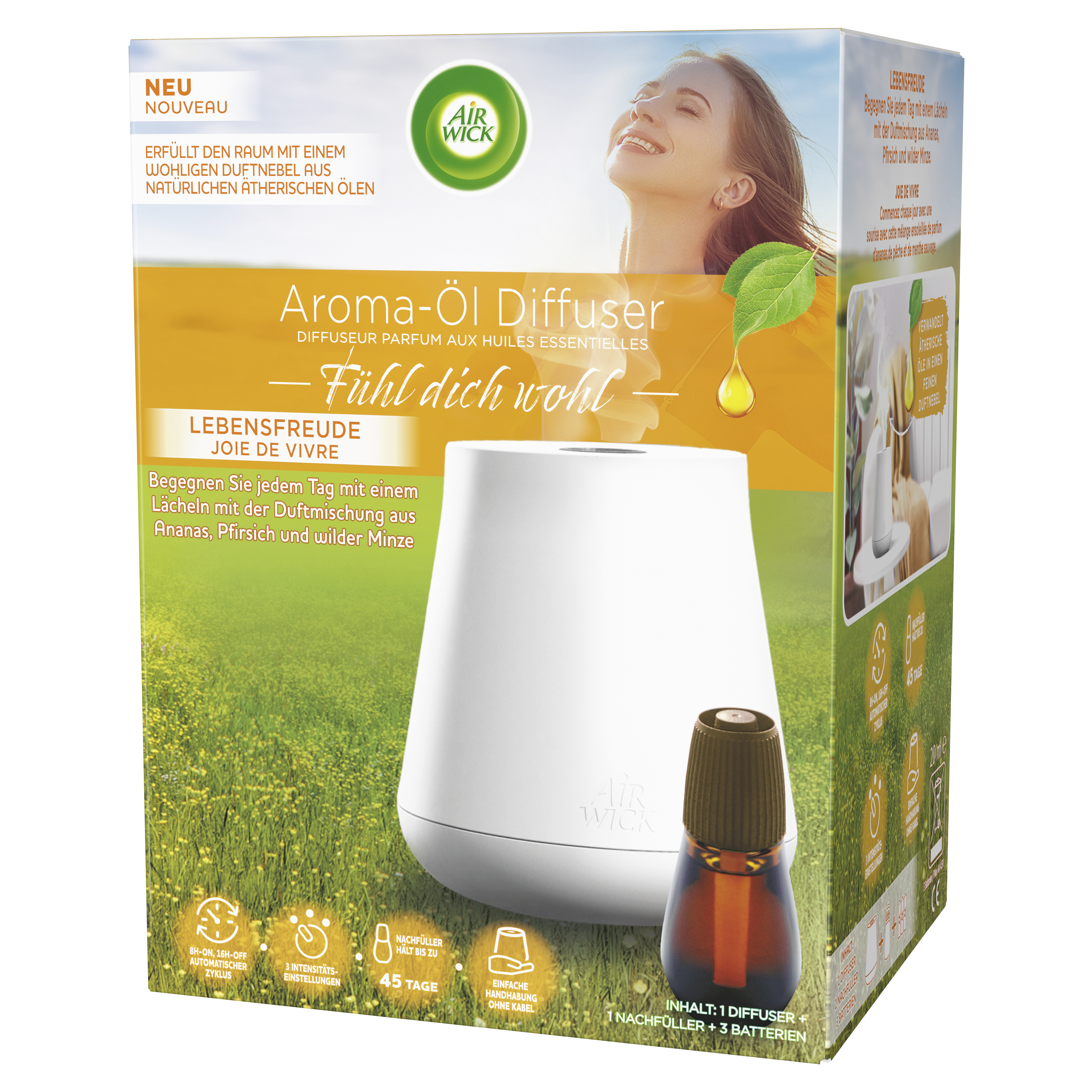 Aroma-Öl Diffuser Starter-Set Lebensfreude