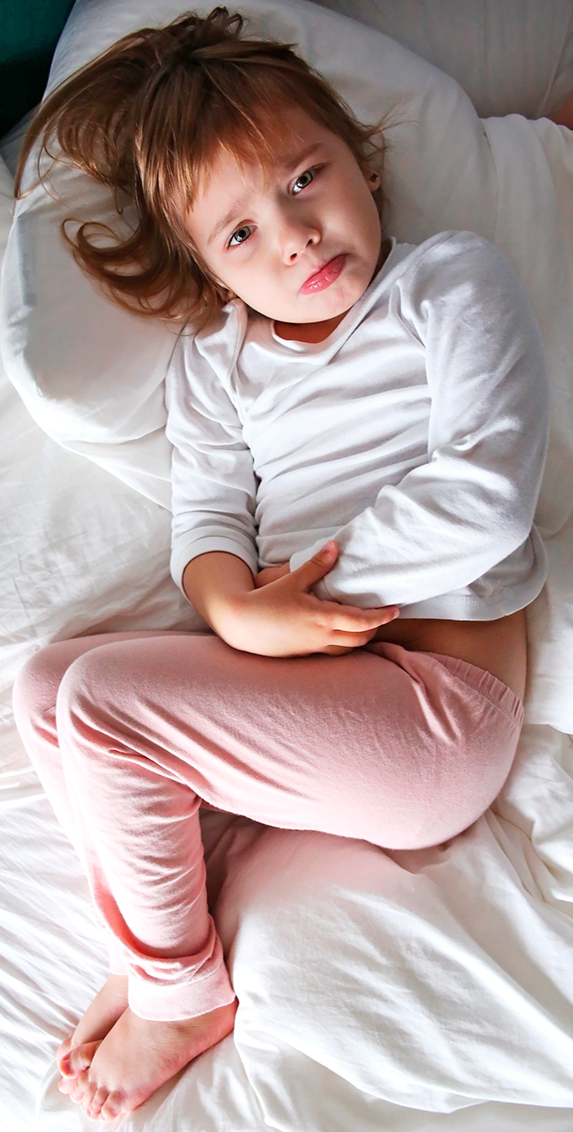 Niña con inflamación