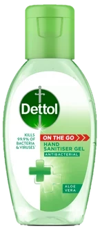 On the go Hand Sanitiser Gel Aloe Vera 50ml | Dettol UK