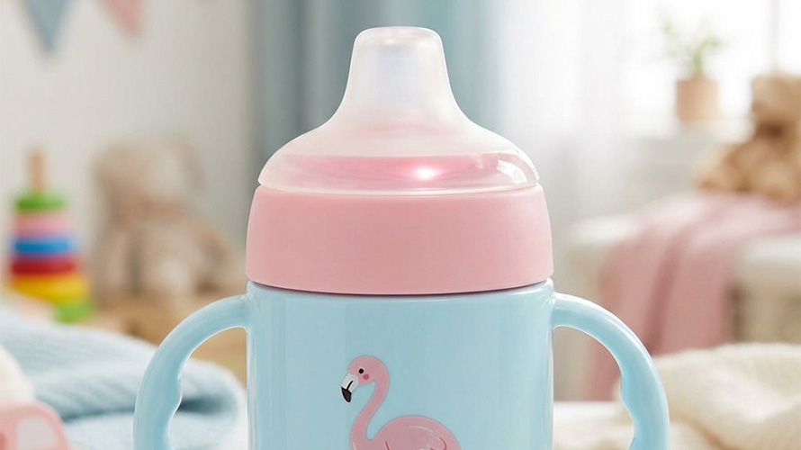 Biberon de bebé en cuarto de niño pequeño