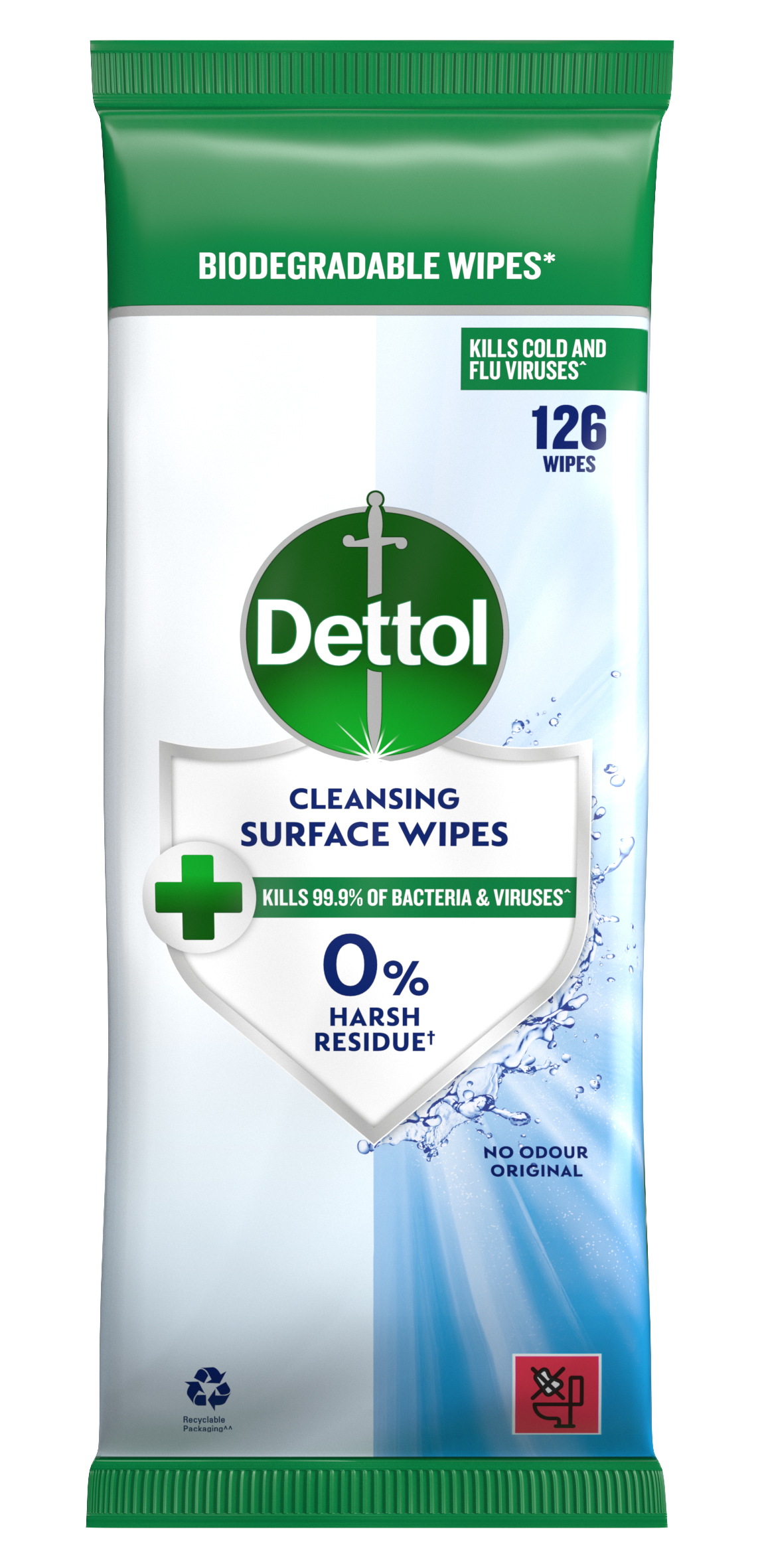 Dettol Antibacterial Surface Cleansing Wipes 126s