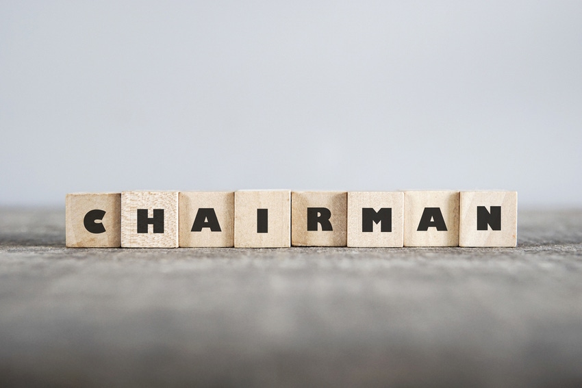 CHAIRMAN word made with building blocks