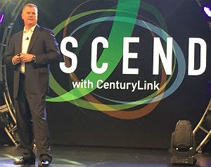 SI Alliance VP Dave Dyas on stage at CenturyLink Ascend, Feb. 23, 2017, in San Diego.