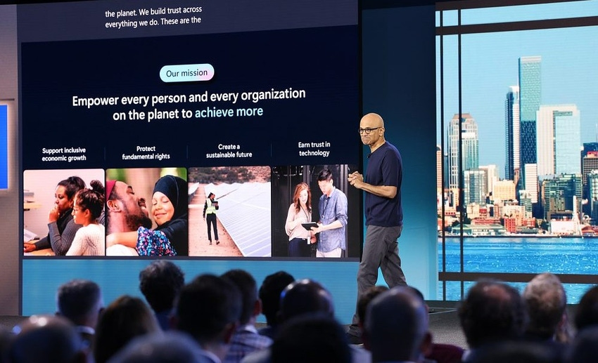 Satya Nadella talks Microsoft AI Cloud Partner Program at Inspire 2023