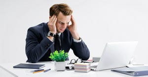 Businessman headache