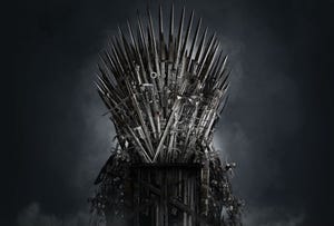 Medeival Iron Throne Made of Weapons