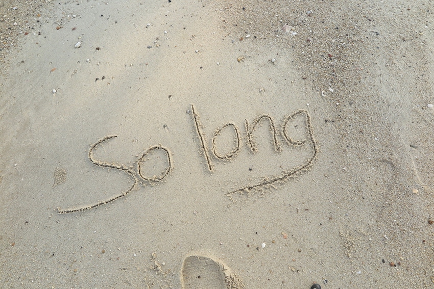 So long written in sand