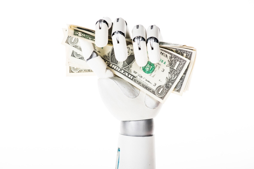 Robotic arm with cash