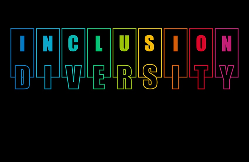 diversity inclusion in colored letters