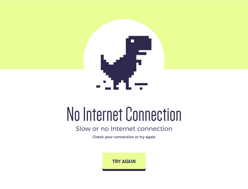 No internet connection