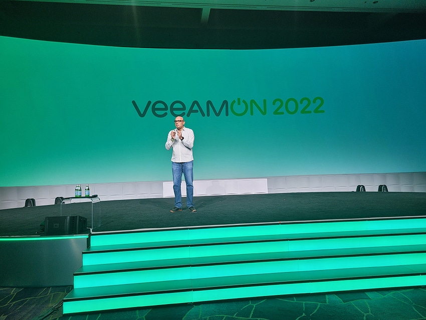 Veeam CEO Anand Eswaran at VeeamON 2022