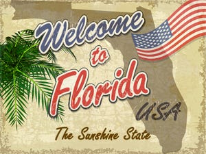 Welcome to Florida postcard