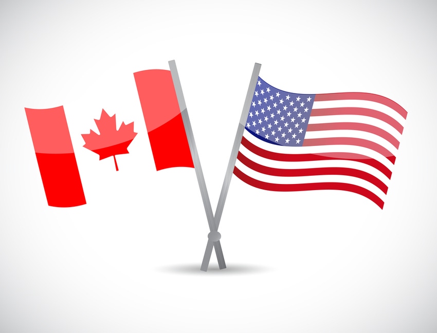 U.S.-Canada Flags