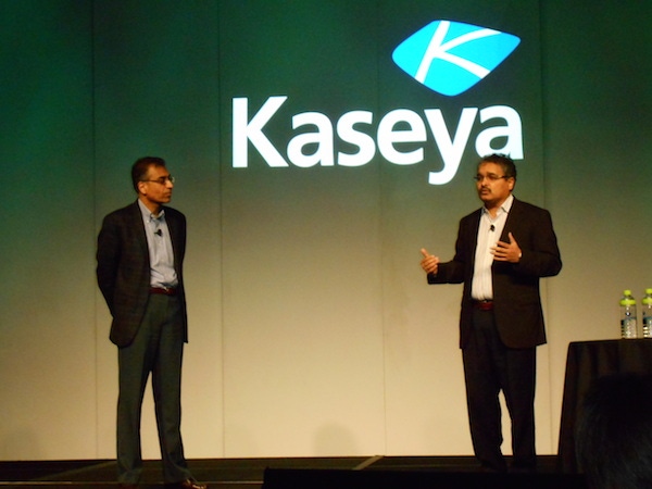 Kaseya CEO Yogesh Gupta left and Chief Technology Officer Prakash Khot
