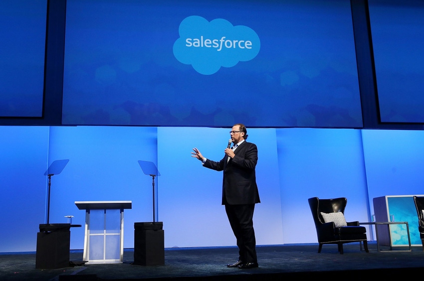 Marc Benioff Salesforce CEO speaks at last year39s Dreamforce conference