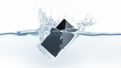 Smartphone in water