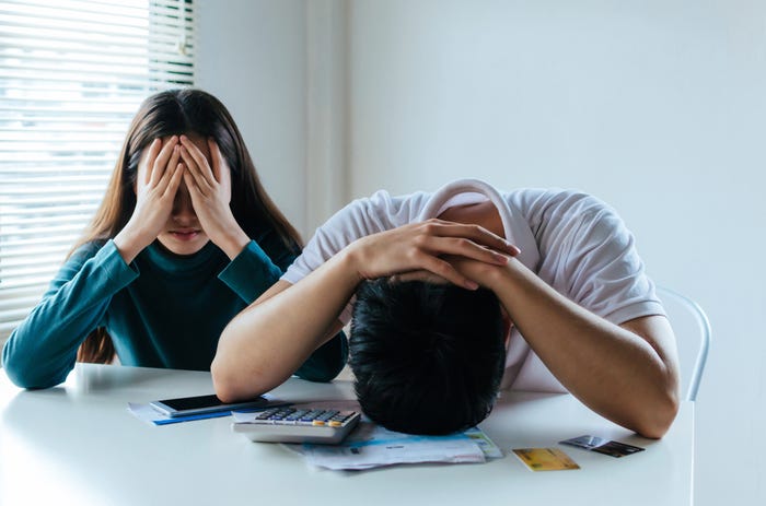 Stressed young people Stressed young people