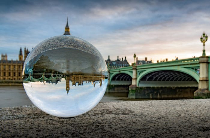 Crystal ball Big Ben London Crystal ball Big Ben London