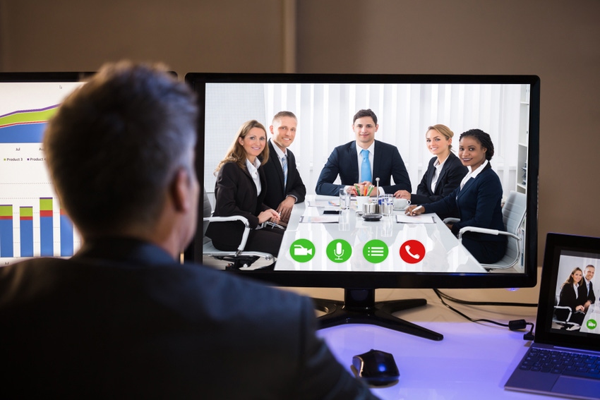 Video conferencing with associates