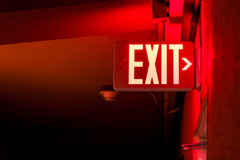 Exit sign