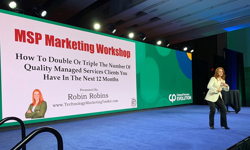 Robin Robins at 2019 Channel Partners Evolution pre-conference.
