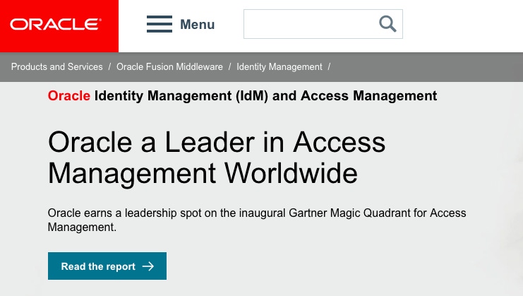 Oracle Identity Manager screenshot