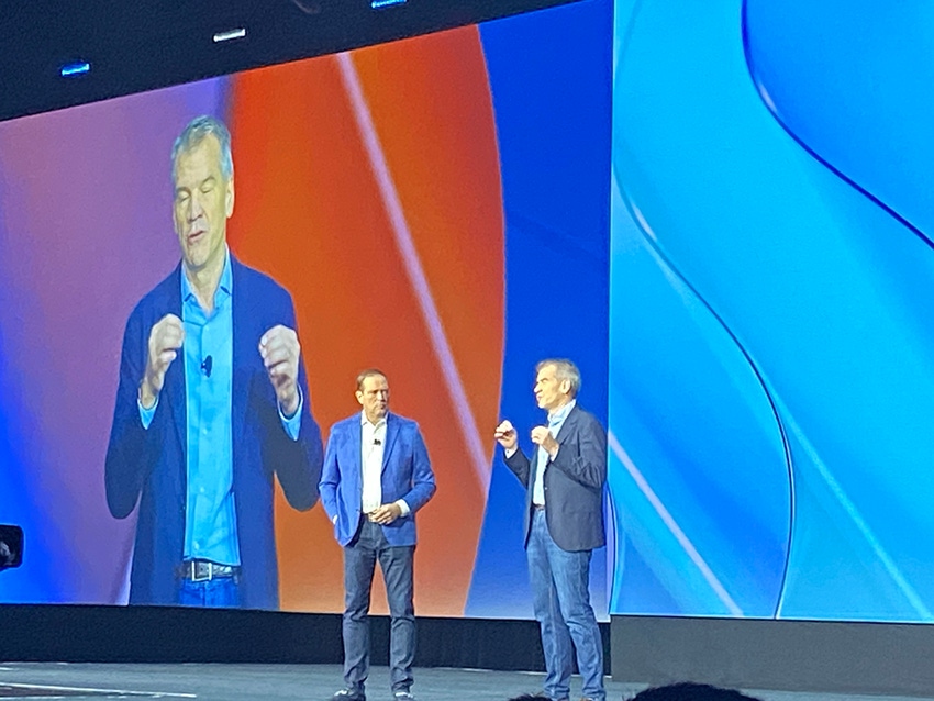 Cisco incentives revealed as Chuck Robbins and Gary Steele take the stage.