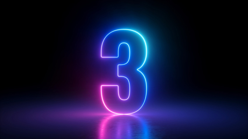 Three numeral neon