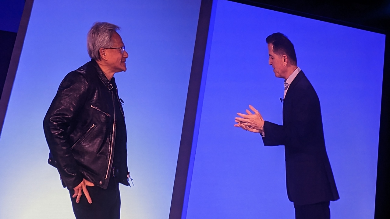 Nvidia's Jensen Huang and Dell's Michael Dell at Dell Technologies World.