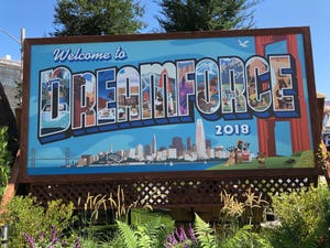 Salesforce Dreamforce 2018 sign