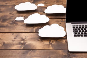 Clouds with laptop