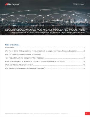 Secure Cloud Faxing for Regulated Industries