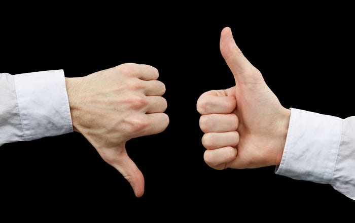 Business thumbs up thumbs down Business thumbs up thumbs down
