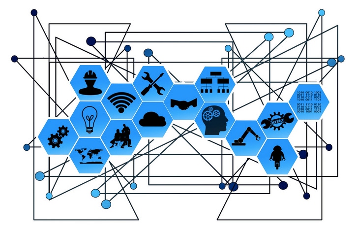 Graphic showing internet of things IoT