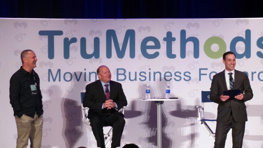 TruMethods Founder and CEO Gary Pica center and Chief Awesome Officer Bob Penland right with a TruMethods member and Schnizzfest attendee left
