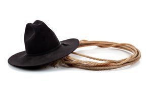 Black hat with lariat