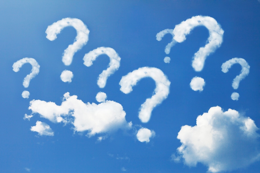 Cloud question marks