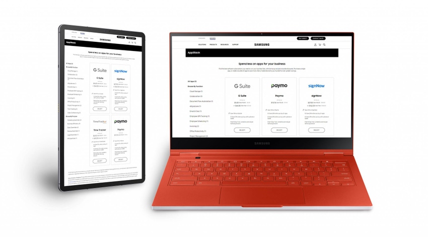 Samsung AppStack SaaS marketplace on Chromebook