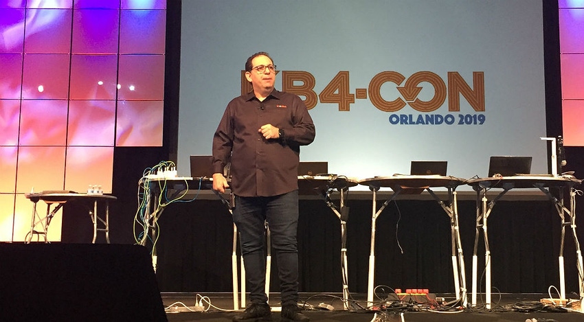 KnowBe4's Kevin Mitnick at KB4-CON in Orlando, May 10.