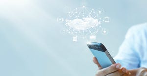 Smartphone connected to cloud