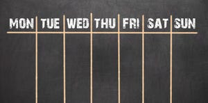 Days of the week, calendar