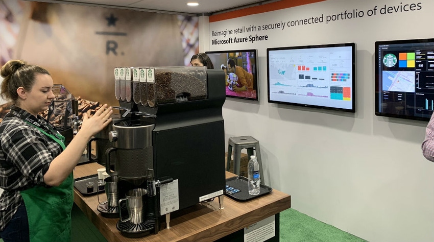 Starbucks at Microsoft Booth NRF 2019
