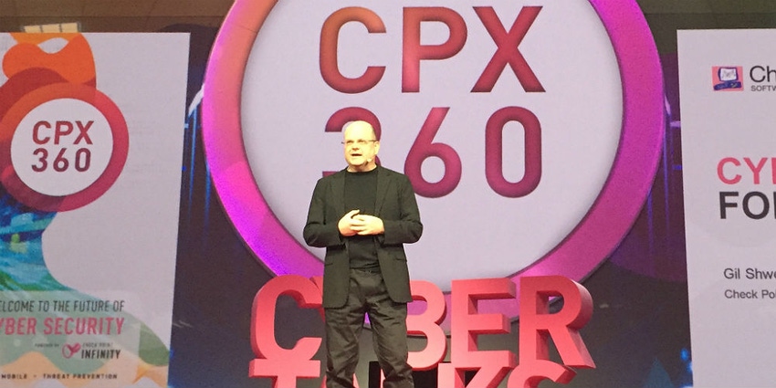 Check Point's Gil Shweb on stage at CPX360 2019.