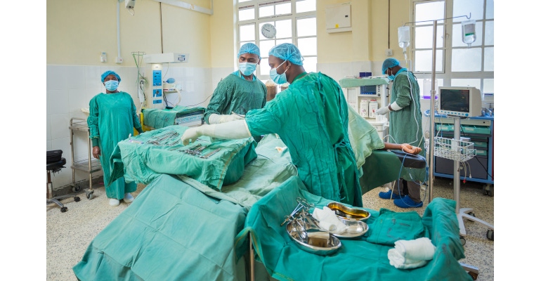 Makueni County Referral Hospital - C-section prep image courtesy of Proximie 