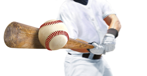 baseball player hitting a baseball with a bat, wearing a plain white uniform