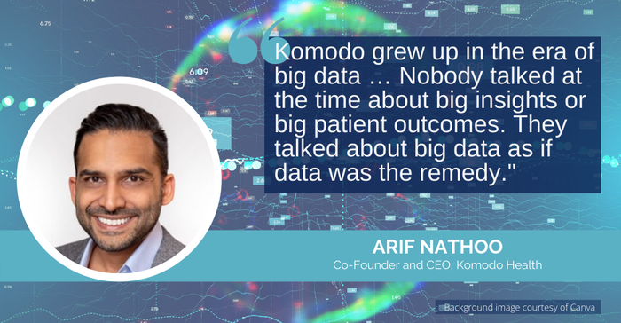 Arif Nathoo, Komodo Health, quote about big data in healthcare, digital health.png