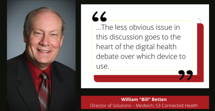 William "Bill" Betten headshot and quote about wearable medical devices, digital health, Apple Watch, AliveCor