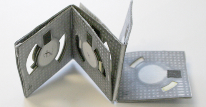 Binghamton University engineer Seokheun Choi developed this origami-inspired paper biobattery in 2015.