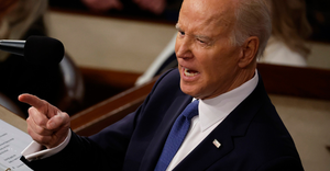 U.S. President Joe Biden delivers his State of the Union address during a joint meeting of Congress in the House Chamber of
